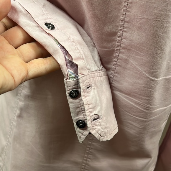 Esprit Lilac Button Down Cotton Embroidered Shirt size 4 - Picture 12 of 17